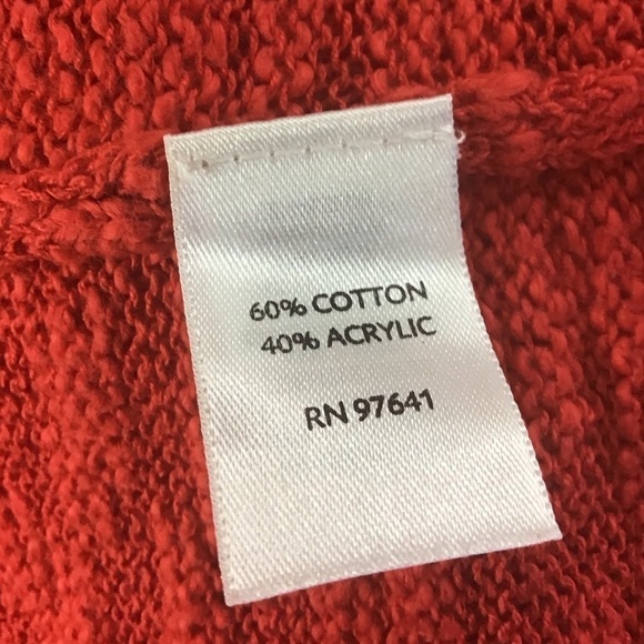 J. Jill Cardigan Orange Long Sleeve Sweater Cotton Blend V Neck Size large P - Picture 3 of 9